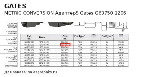 Gates G63750-1206