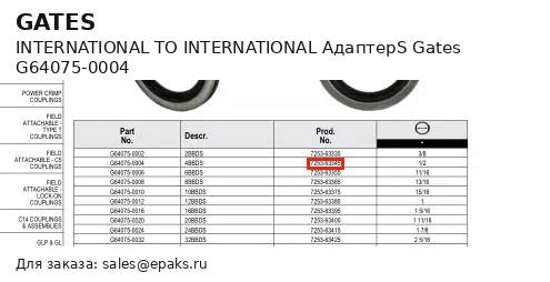 Gates G64075-0004