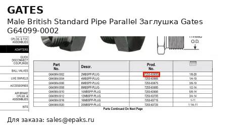 Gates G64099-0002