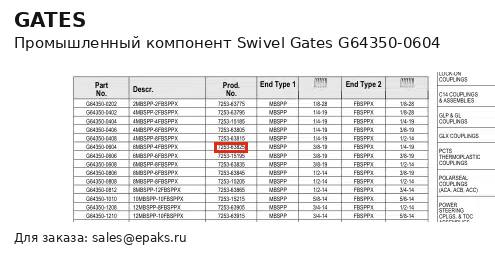 Gates G64350-0604