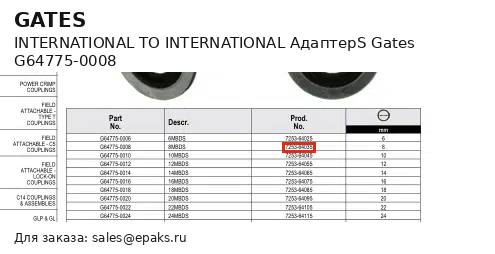 Gates G64775-0008