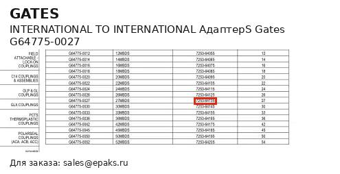 Gates G64775-0027