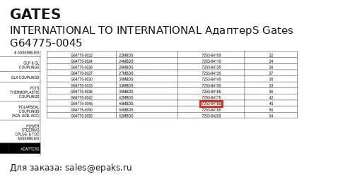 Gates G64775-0045
