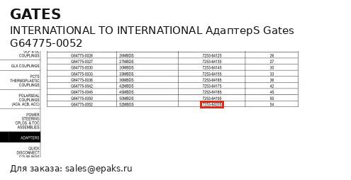 Gates G64775-0052