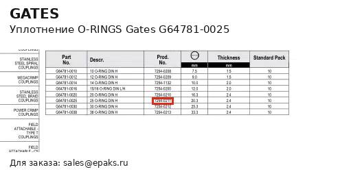 Gates G64781-0025