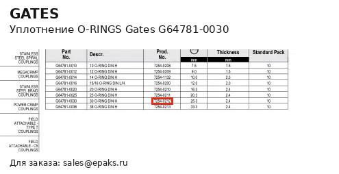 Gates G64781-0030
