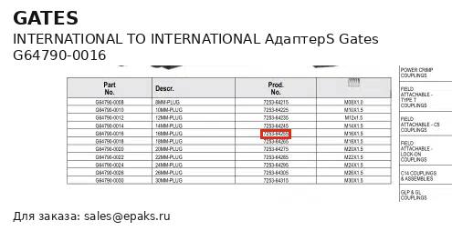 Gates G64790-0016
