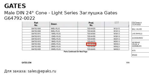 Gates G64792-0022