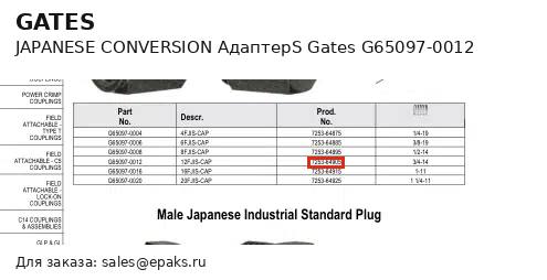 Gates G65097-0012