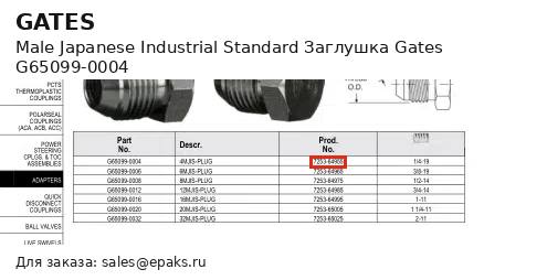 Gates G65099-0004