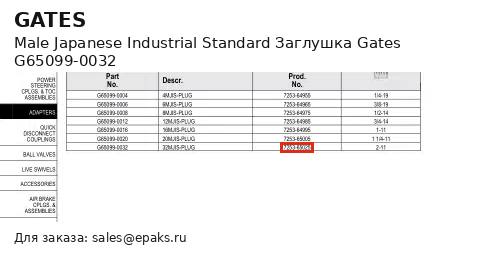 Gates G65099-0032