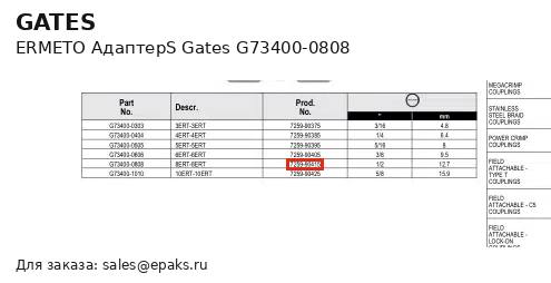 Gates G73400-0808