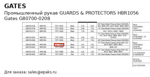 Gates G80700-0208