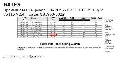 Gates G81900-0022