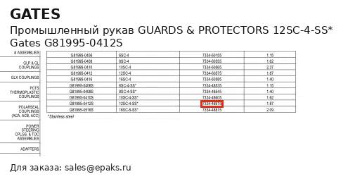 Gates G81995-0412S