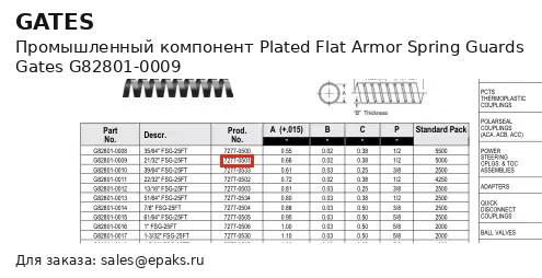 Gates G82801-0009