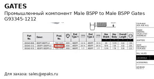 Gates G93345-1212