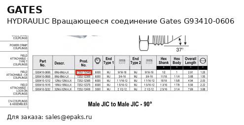 Gates G93410-0606
