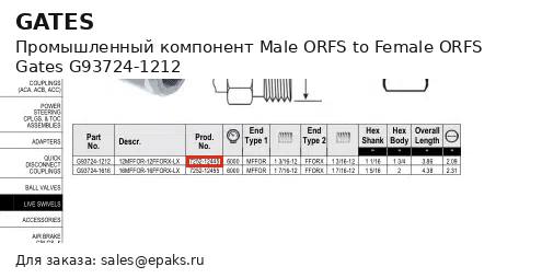 Gates G93724-1212