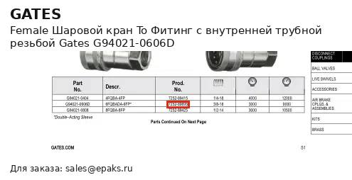 Gates G94021-0606D