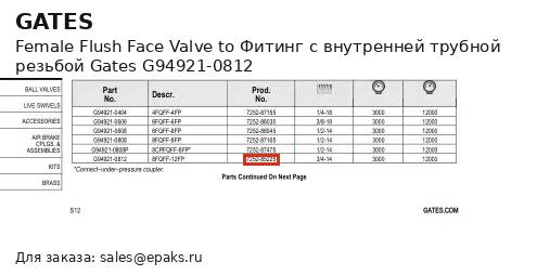 Gates G94921-0812