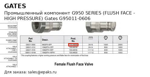 Gates G95011-0606