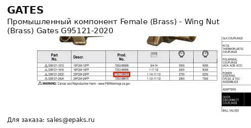 Gates G95121-2020