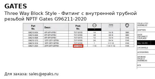 Gates G96211-2020