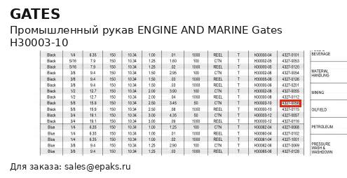 Gates H30003-10