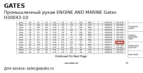 Gates H30043-10