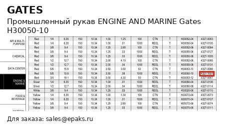 Gates H30050-10