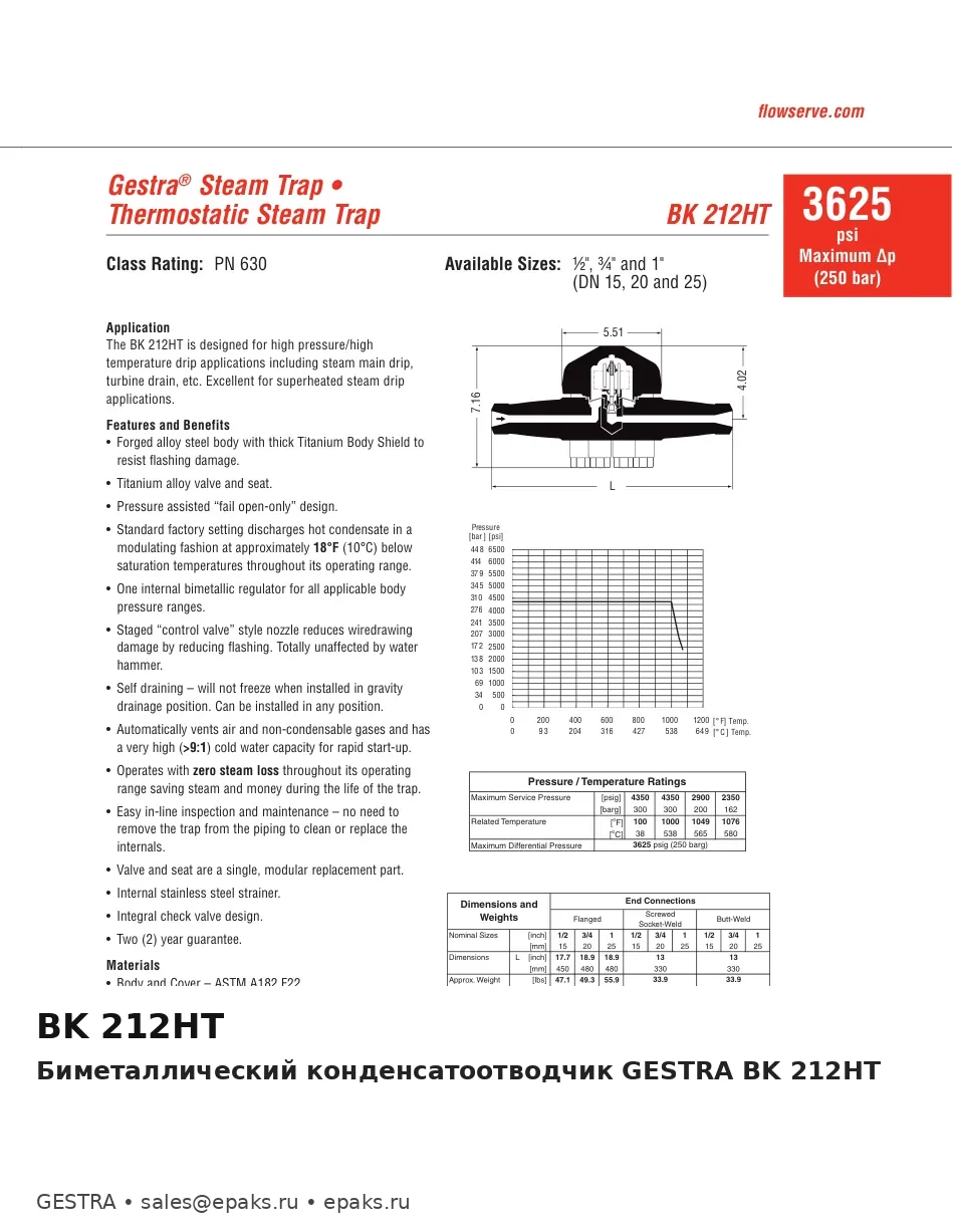 GESTRA BK 212HT