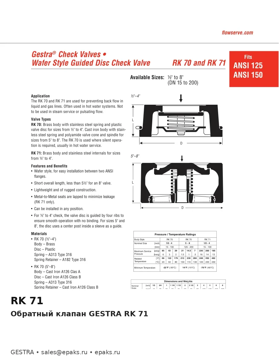 GESTRA RK 71