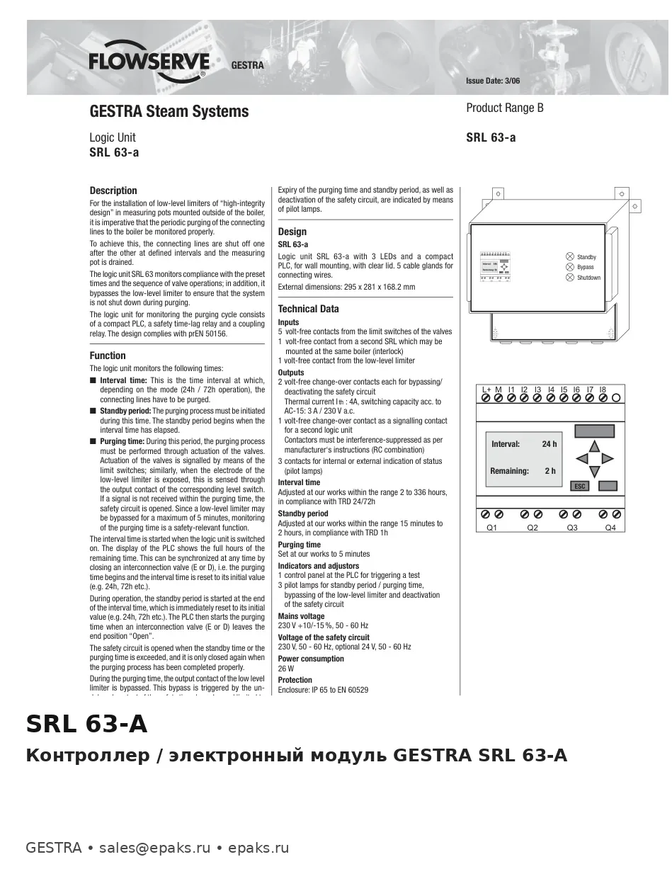 GESTRA SRL 63-A