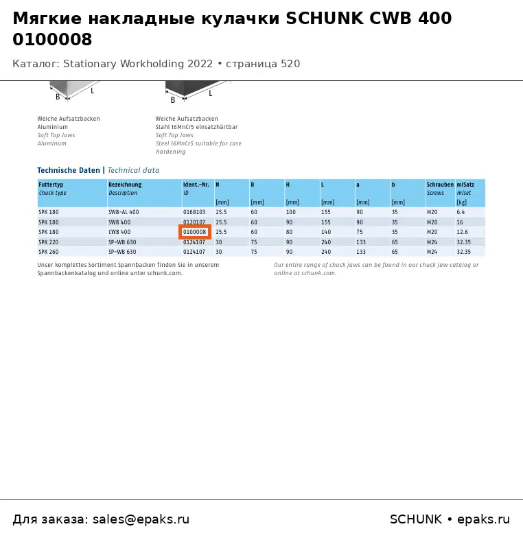 SCHUNK 0100008