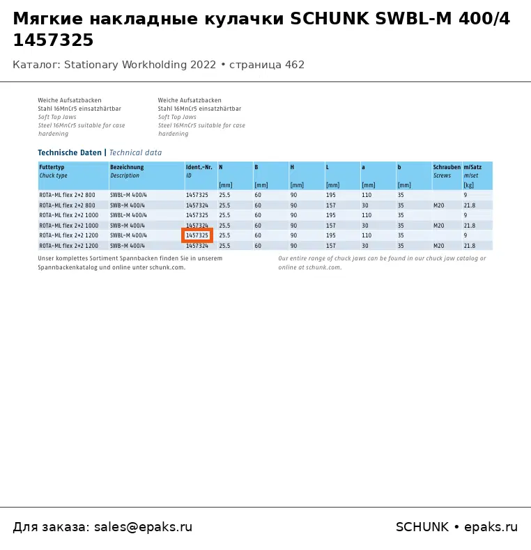 SCHUNK 1457325