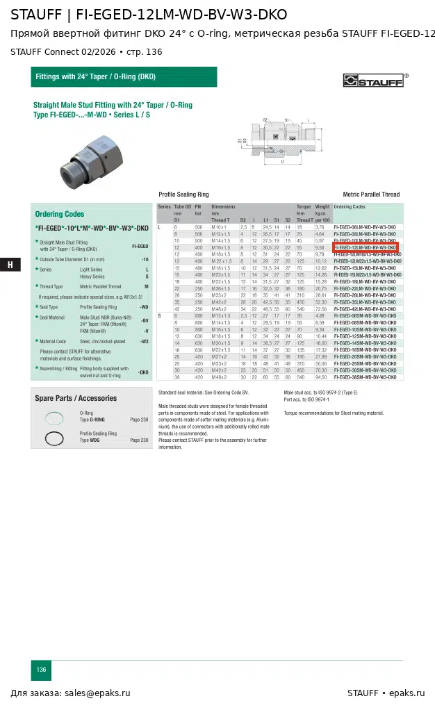 STAUFF FI-EGED-12LM-WD-BV-W3-DKO