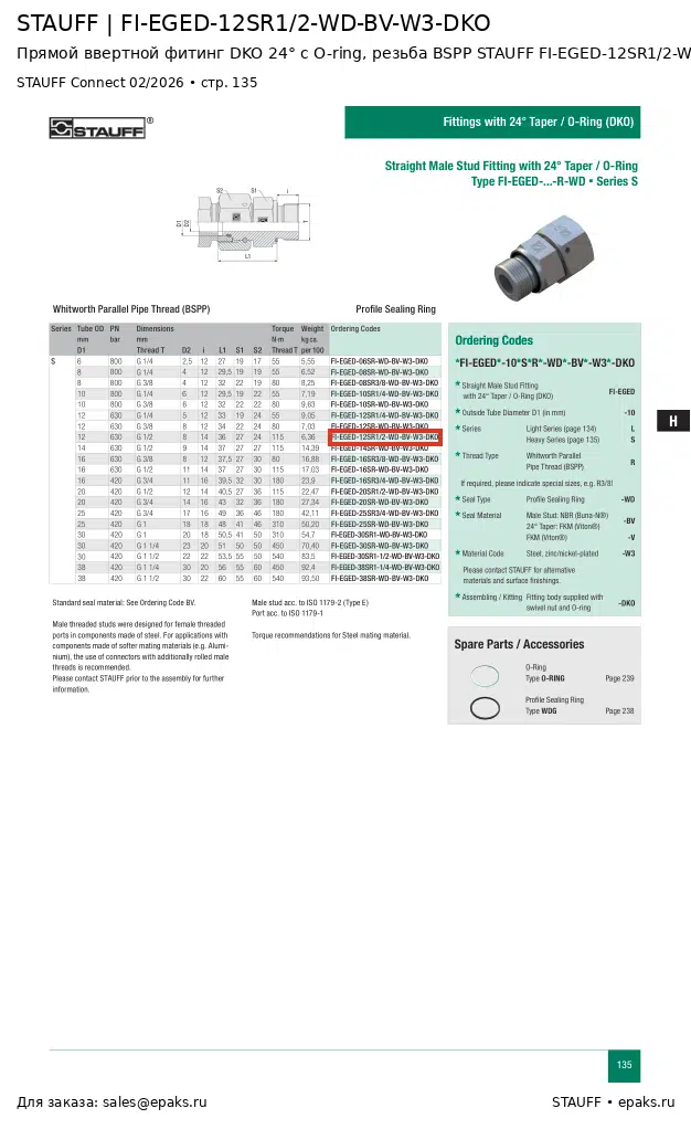 STAUFF FI-EGED-12SR1/2-WD-BV-W3-DKO