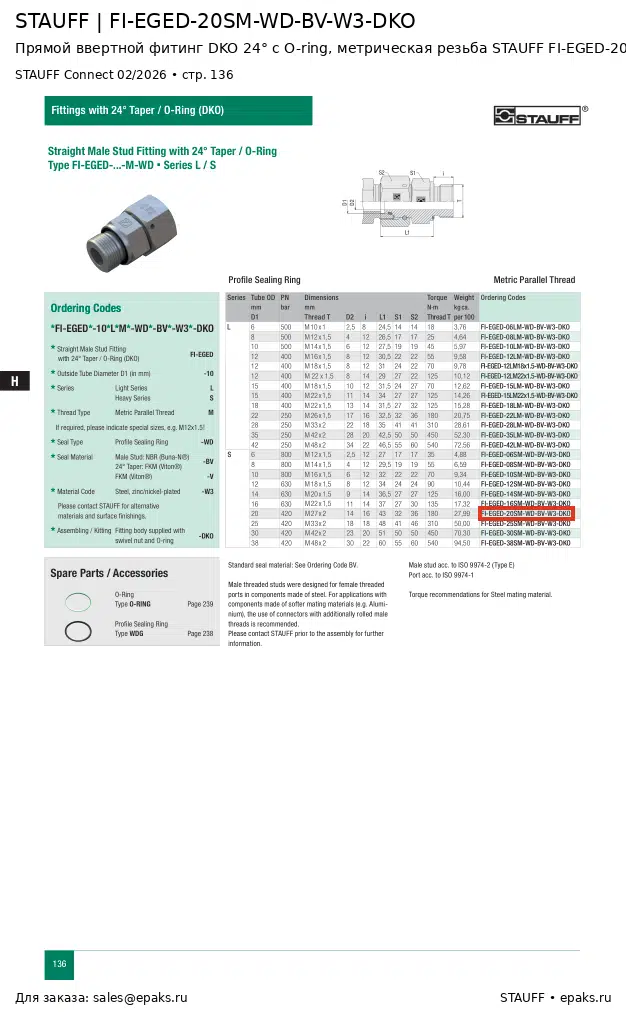 STAUFF FI-EGED-20SM-WD-BV-W3-DKO