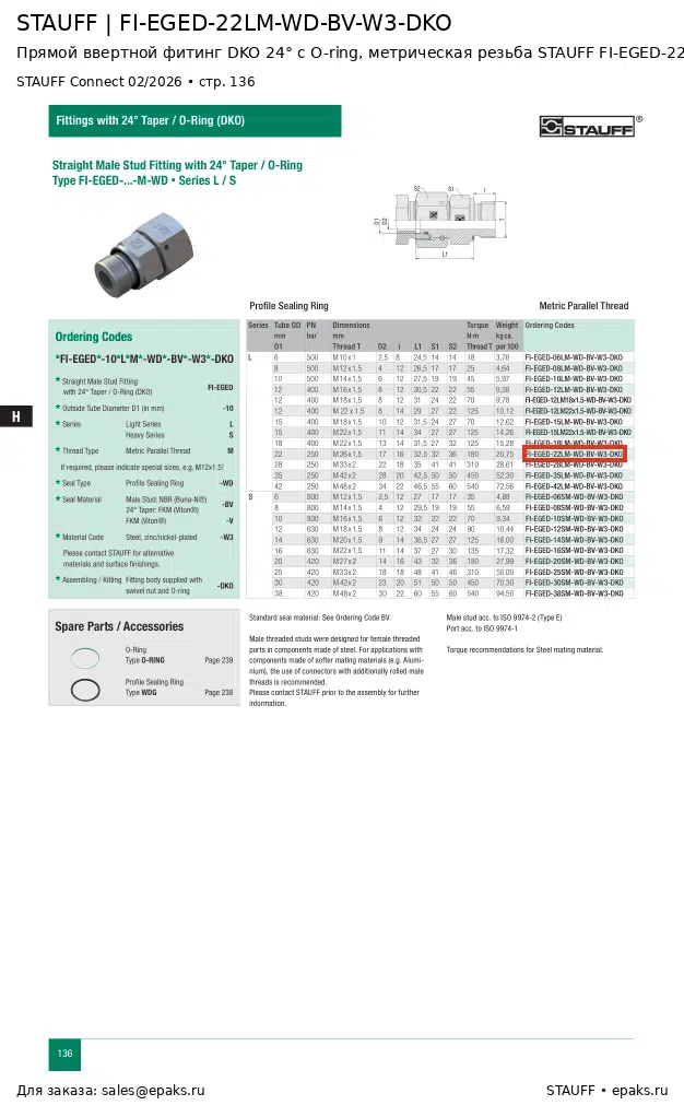 STAUFF FI-EGED-22LM-WD-BV-W3-DKO