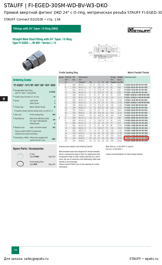 STAUFF FI-EGED-30SM-WD-BV-W3-DKO