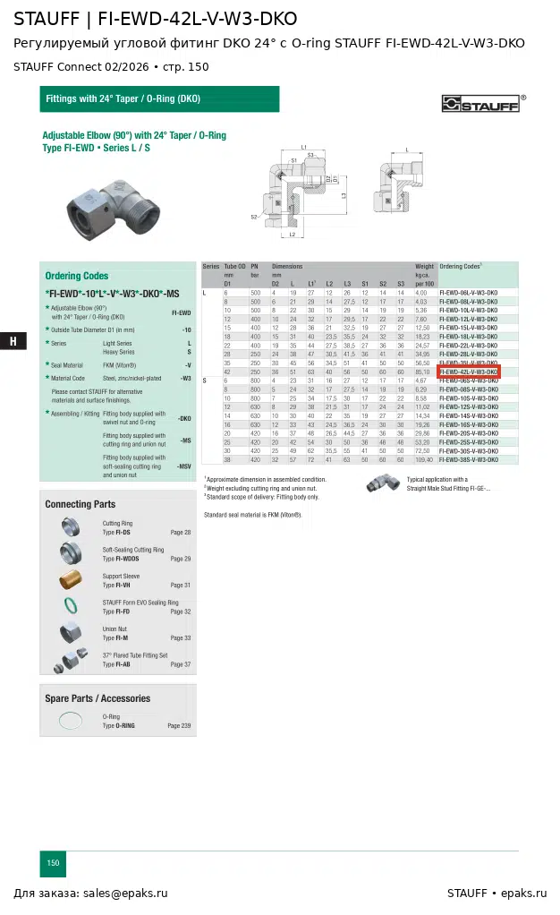 STAUFF FI-EWD-42L-V-W3-DKO