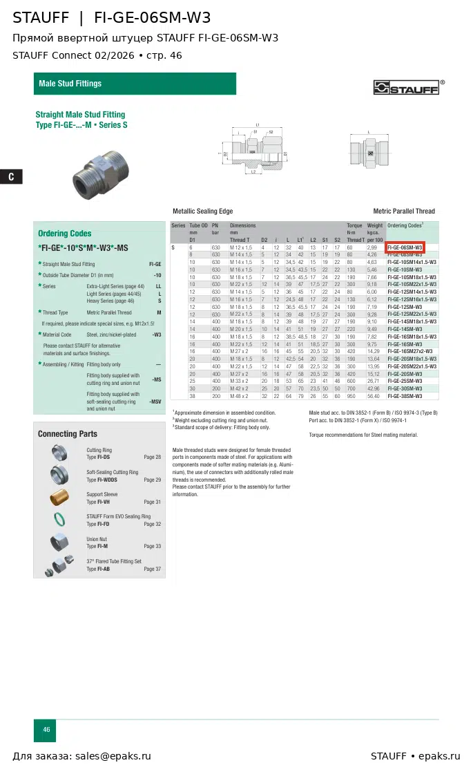 STAUFF FI-GE-06SM-W3