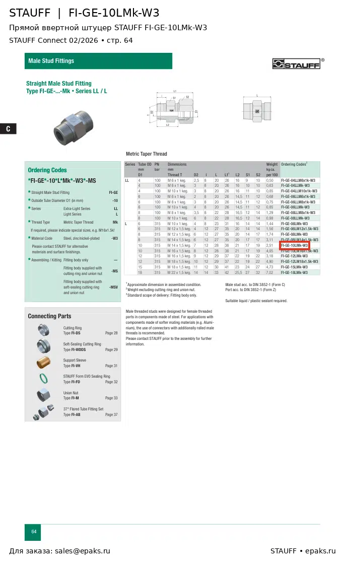 STAUFF FI-GE-10LMk-W3