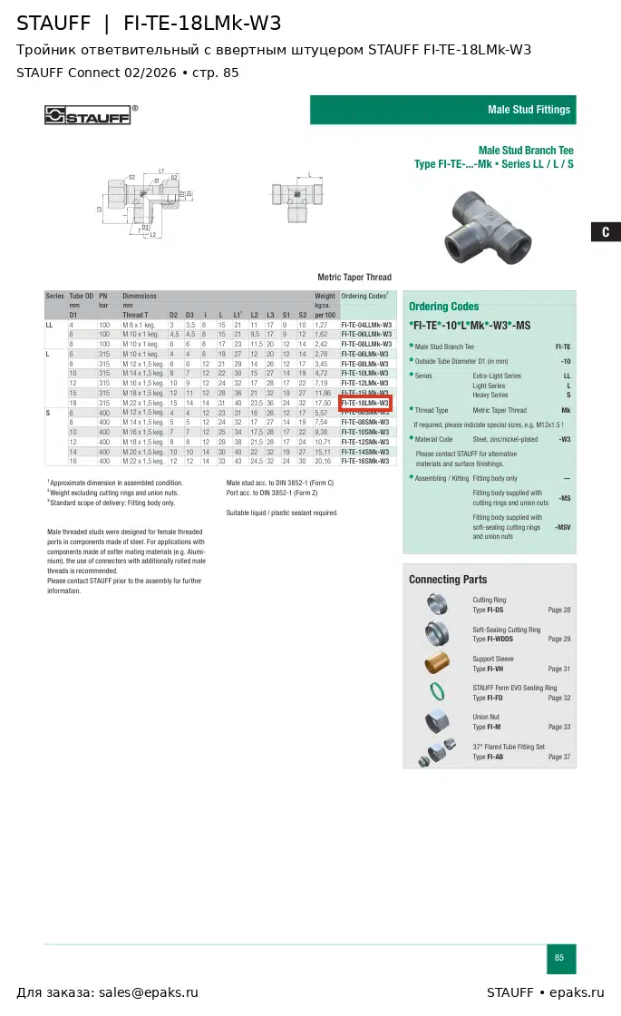STAUFF FI-TE-18LMk-W3