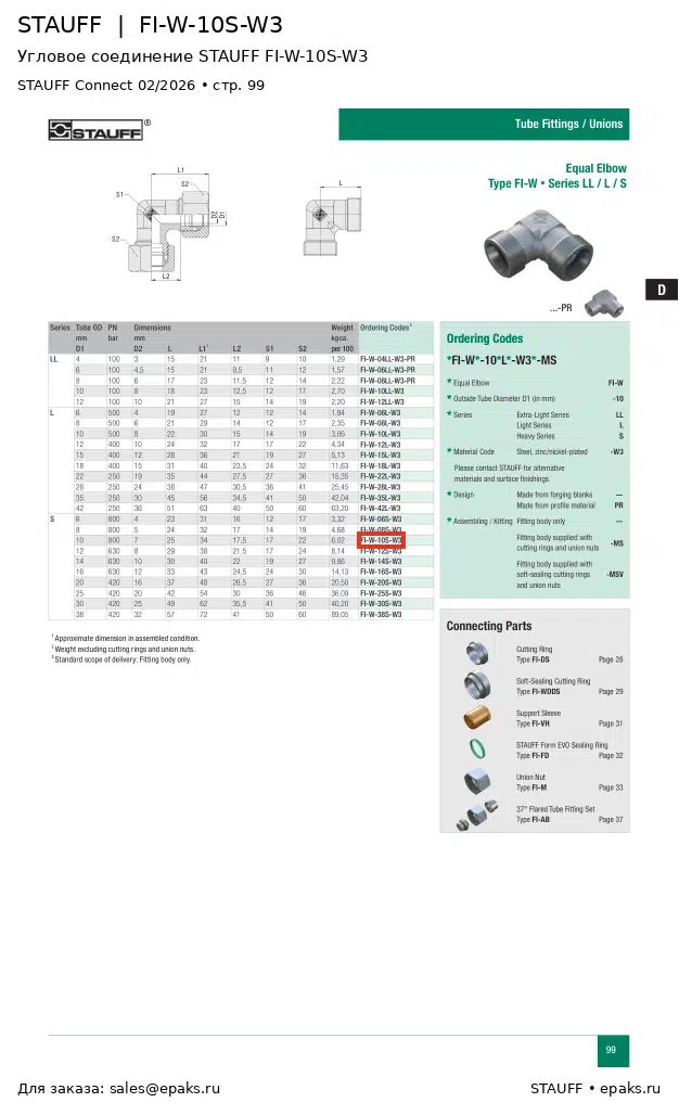 STAUFF FI-W-10S-W3